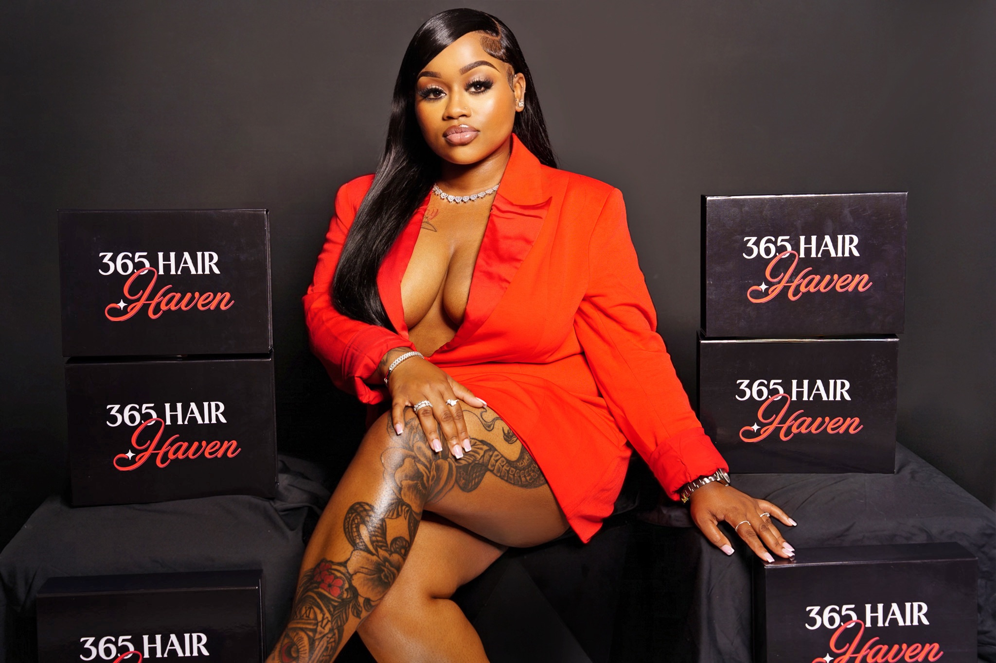 365 Hair Haven HD lace wig, close detail.